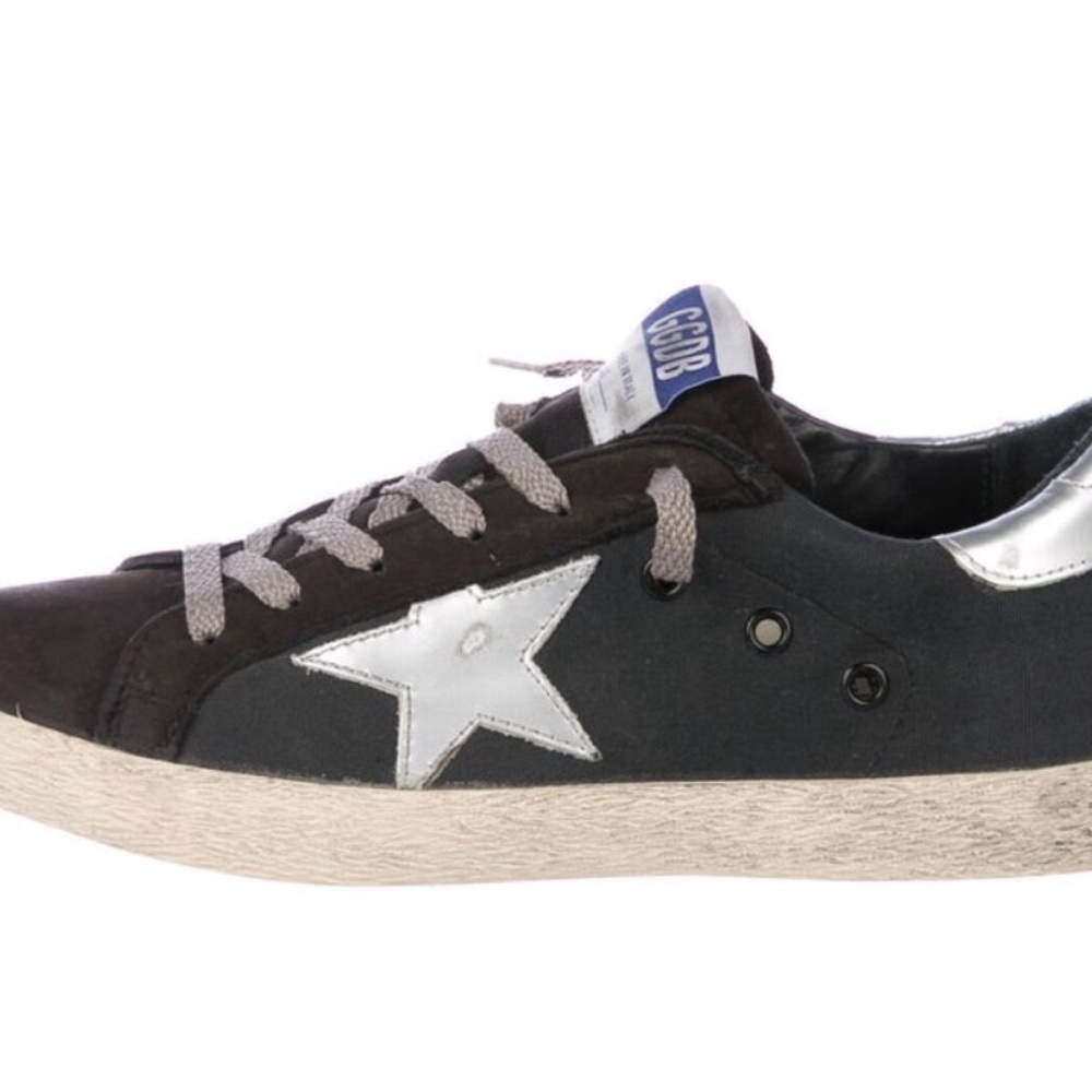 Authentic Golden Goose Black and Silver Sneakers like new - Picture 1 of 9